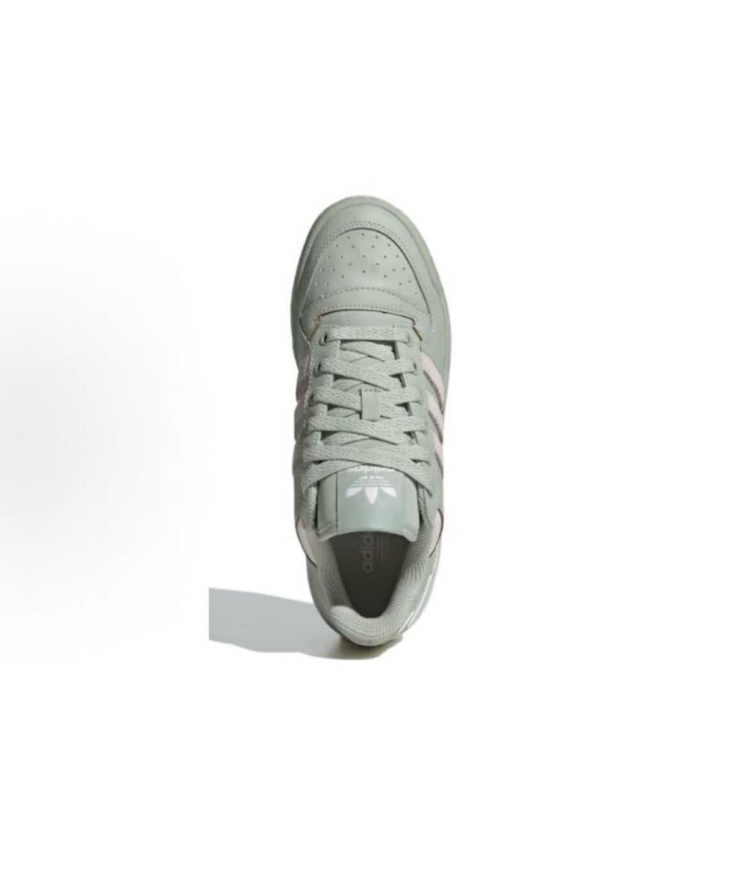 ADIDAS Зеленые кожаные низкие кроссовки / кеды, фото 5