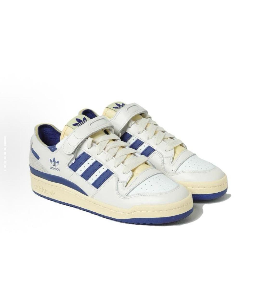 ADIDAS Белые кожаные низкие кроссовки / кеды, фото 4