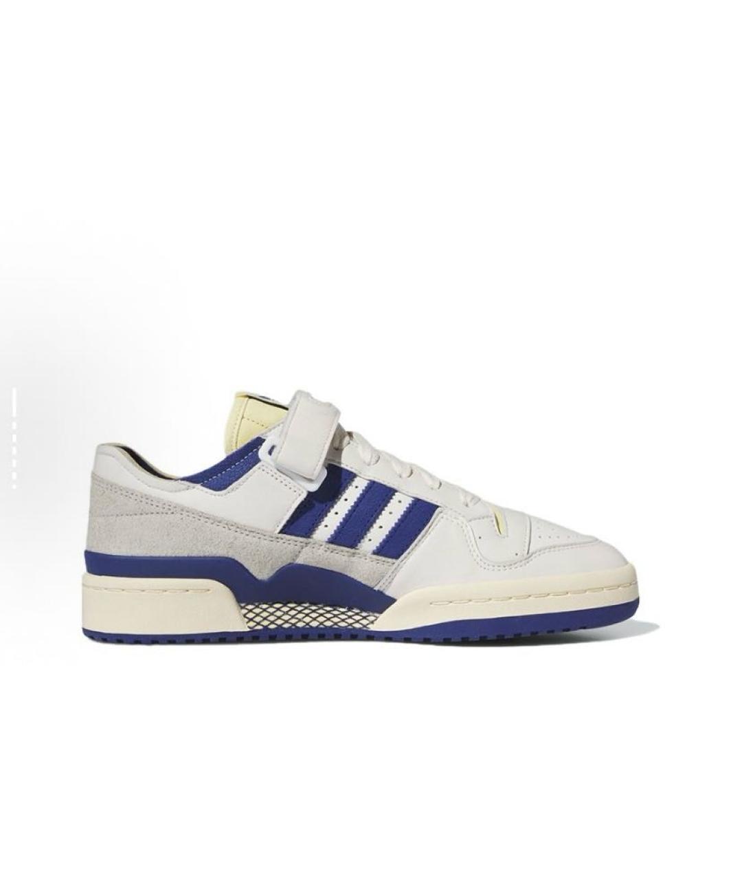 ADIDAS Белые кожаные низкие кроссовки / кеды, фото 3