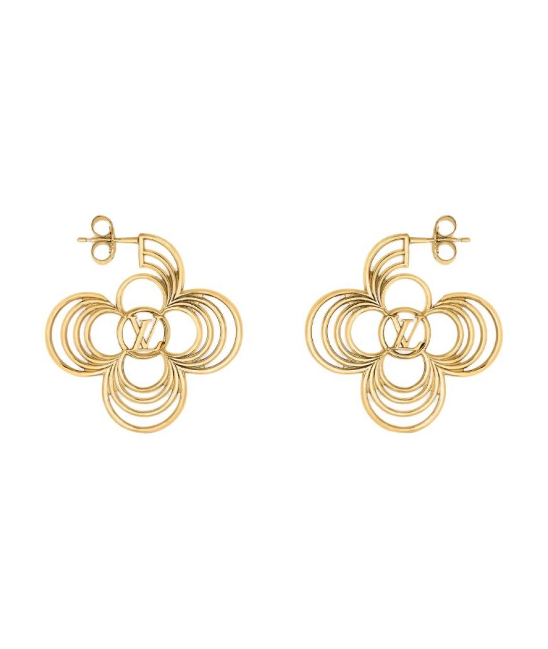 LOUIS VUITTON Золотые металлические серьги, фото 1