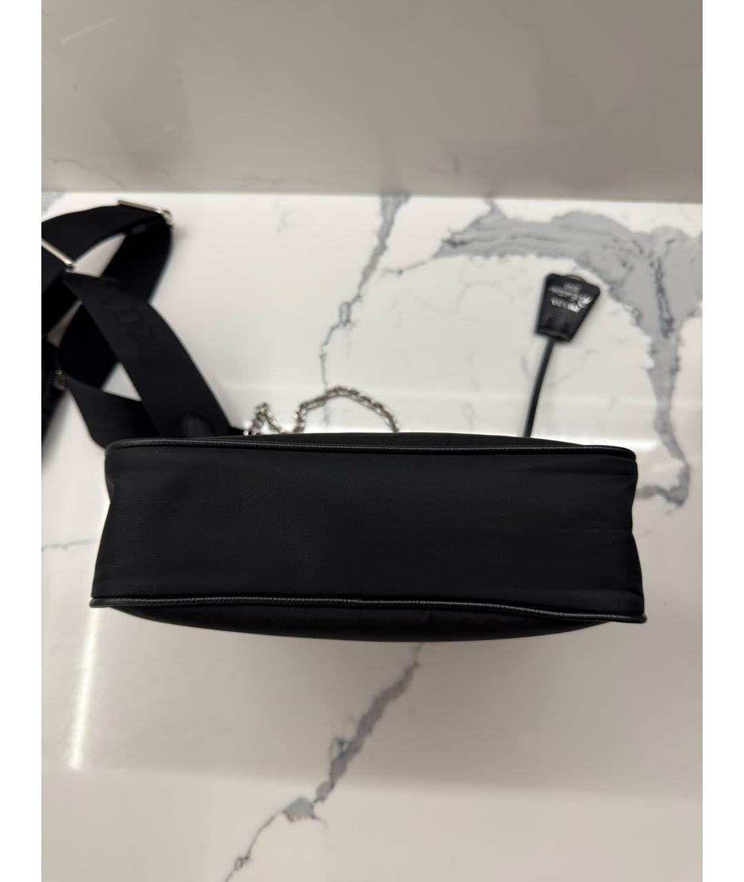 PRADA Черная синтетическая сумка с короткими ручками, фото 6