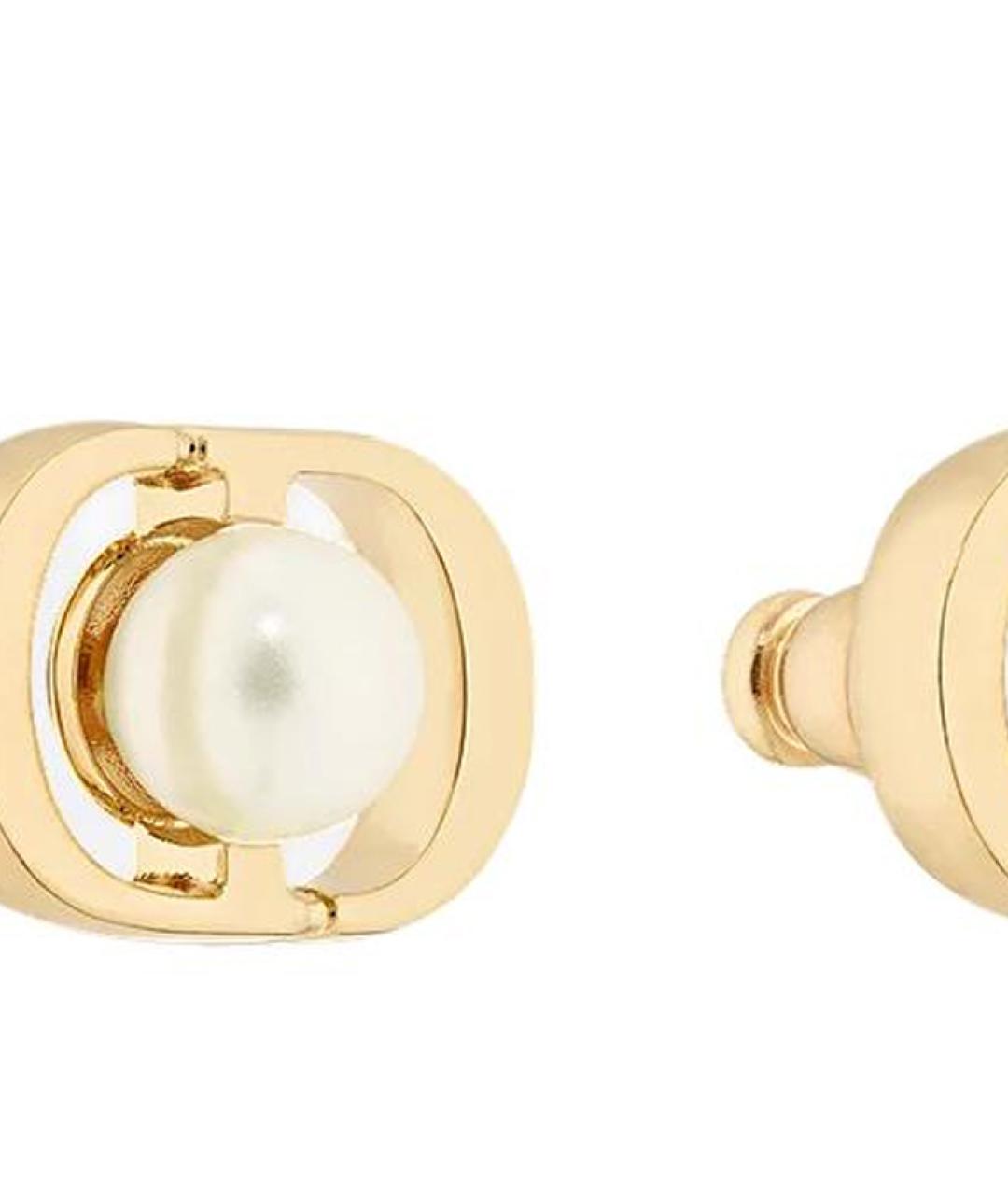 CHRISTIAN DIOR Золотые металлические серьги, фото 2