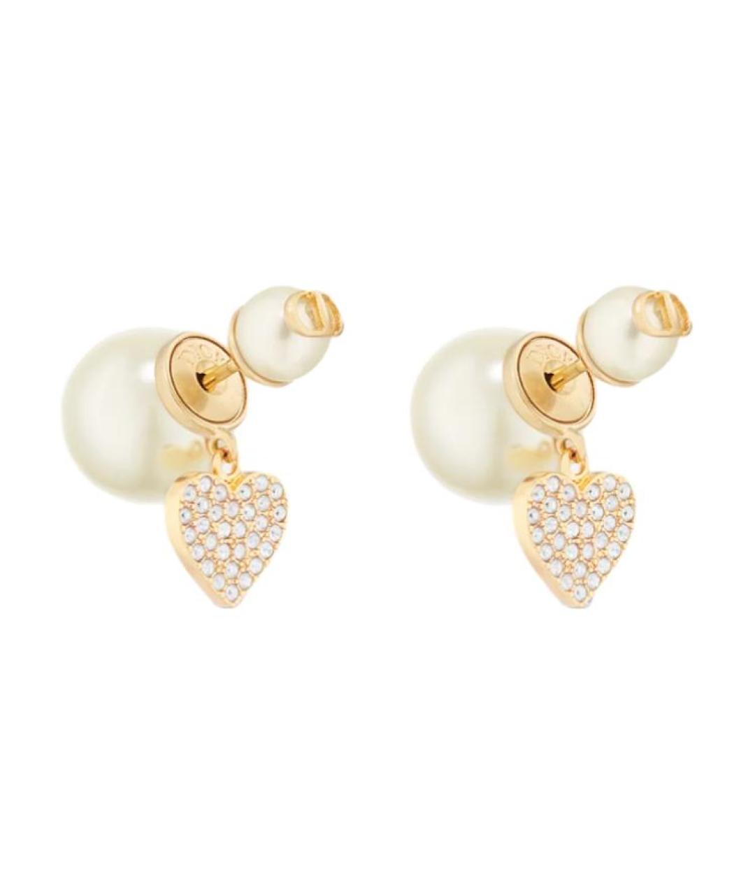 CHRISTIAN DIOR Золотые металлические серьги, фото 1