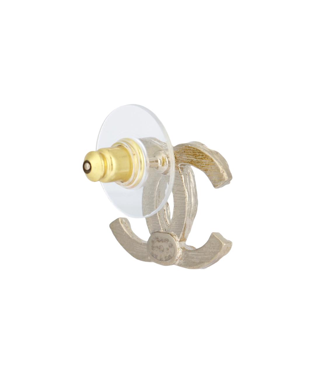 CHANEL Золотые металлические серьги, фото 2