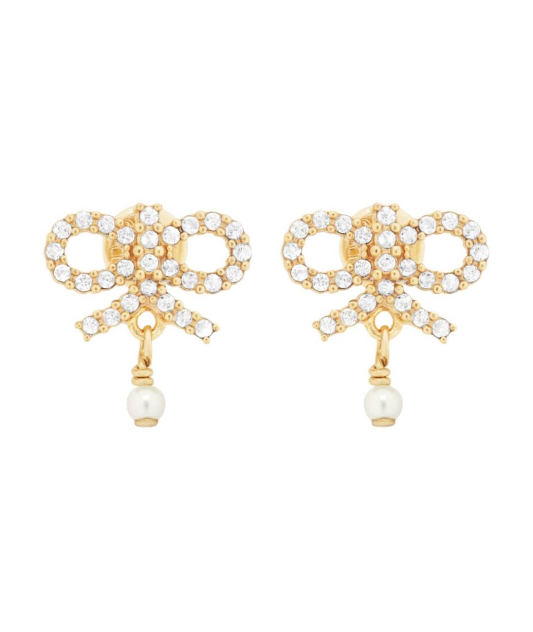 CHRISTIAN DIOR Золотые металлические серьги, фото 1
