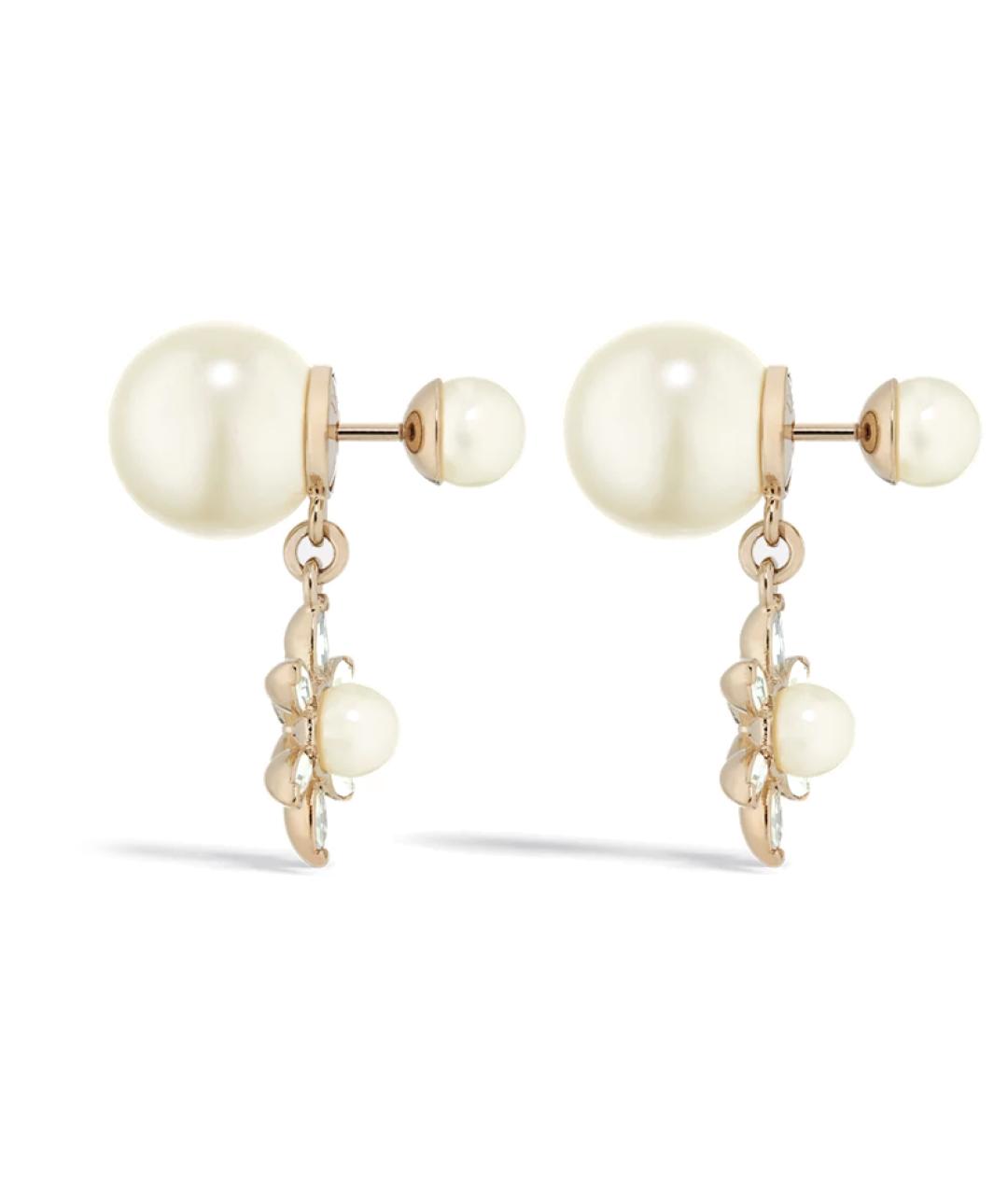 CHRISTIAN DIOR Золотые металлические серьги, фото 2