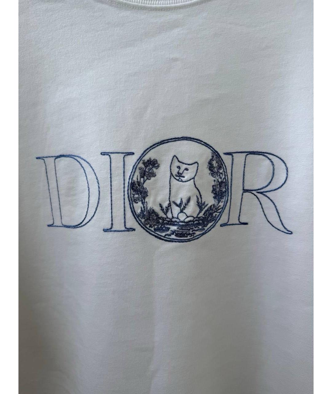 CHRISTIAN DIOR Белая хлопковая футболка, фото 4