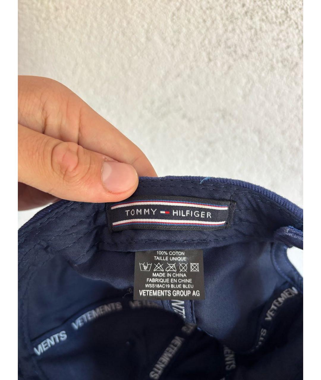 VETEMENTS Синяя хлопковая кепка, фото 4