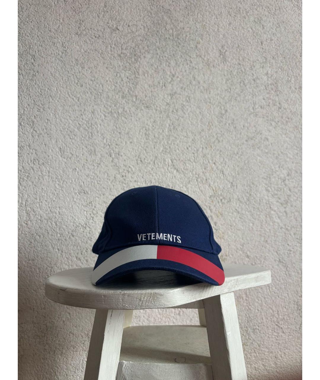 VETEMENTS Синяя хлопковая кепка, фото 2