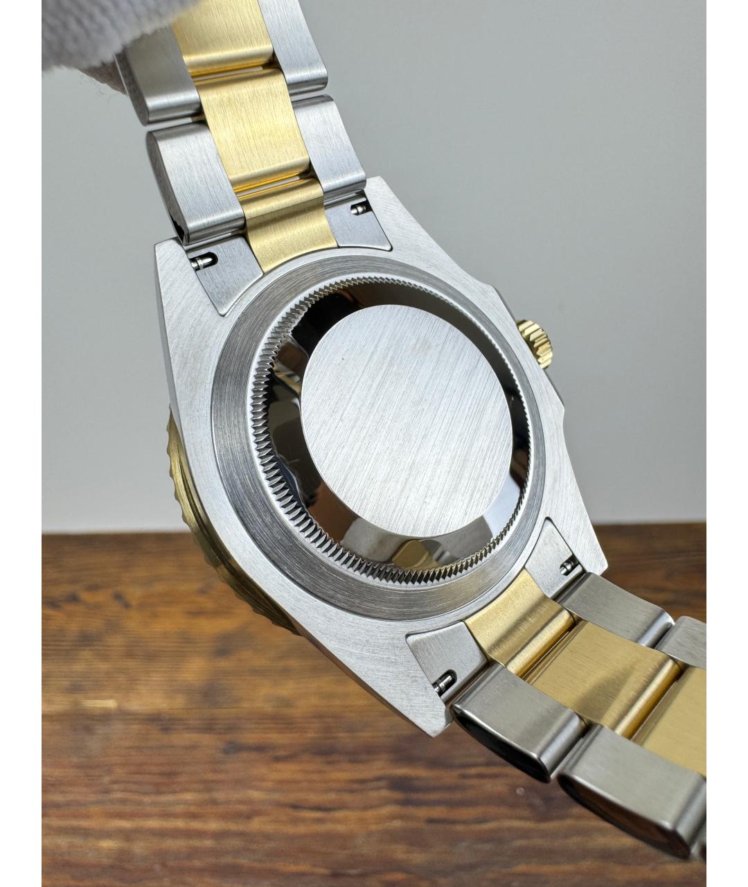 ROLEX Черные часы из желтого золота, фото 7