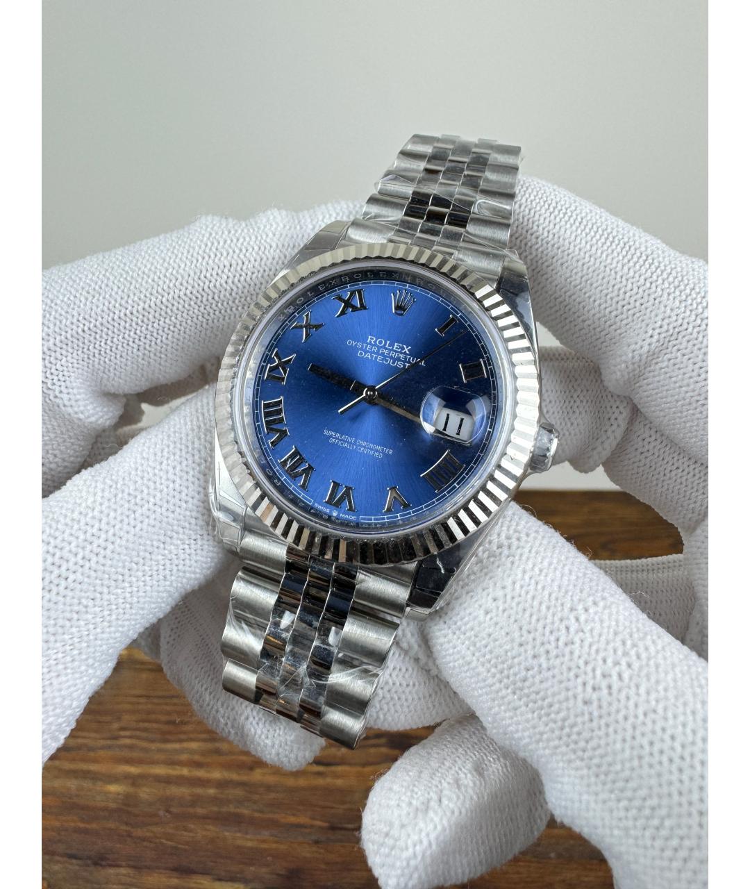 ROLEX Темно-синие часы, фото 3