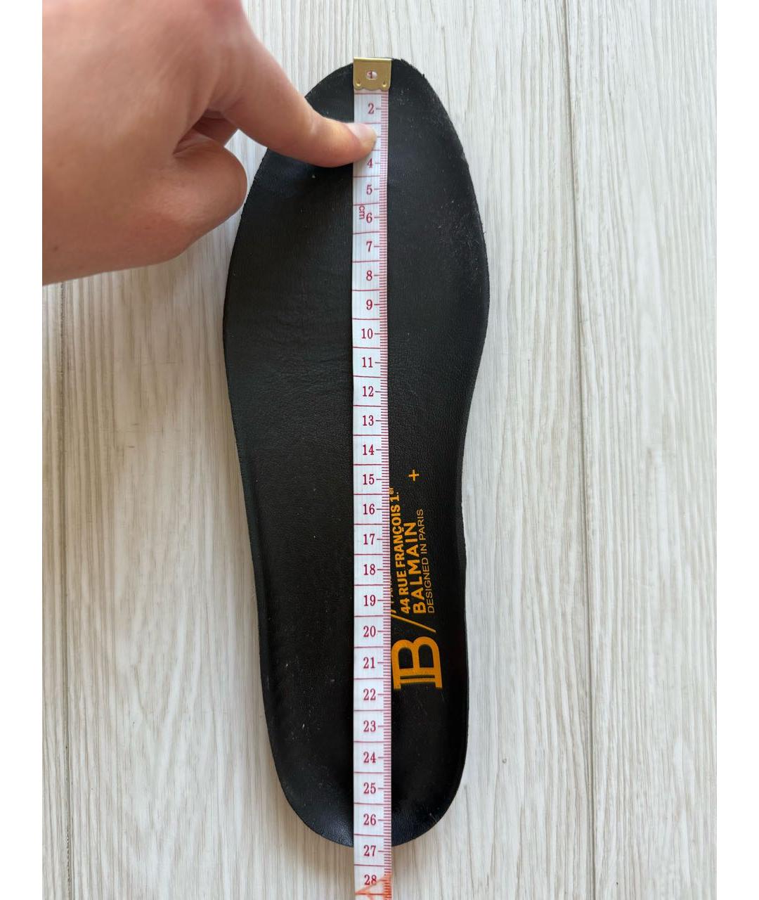 BALMAIN Хаки текстильные низкие кроссовки / кеды, фото 8