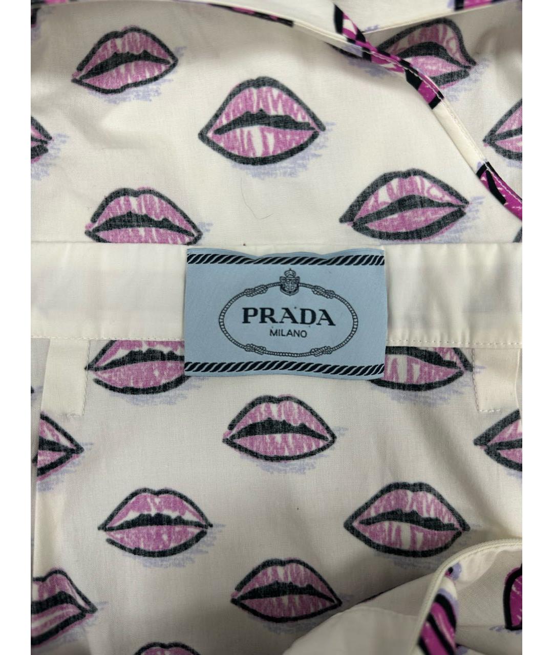 PRADA Белое хлопковое повседневное платье, фото 3