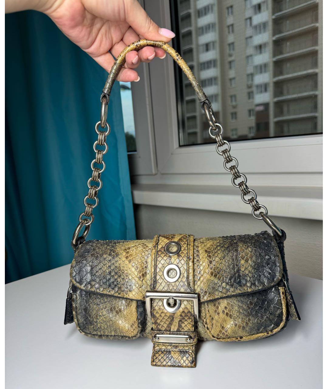 PRADA Сумка с короткими ручками из экзотической кожи, фото 9