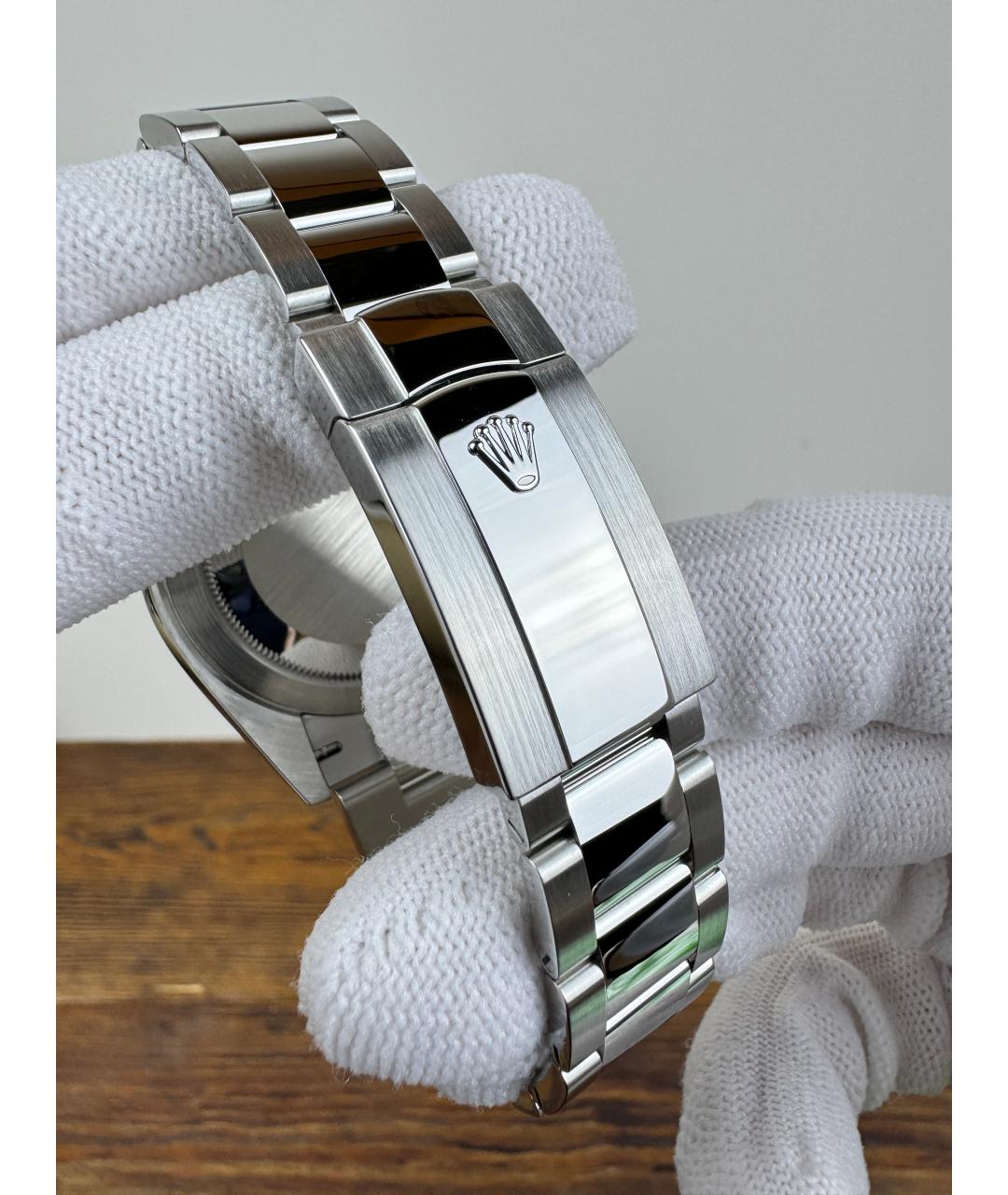 ROLEX Темно-синие часы из белого золота, фото 8