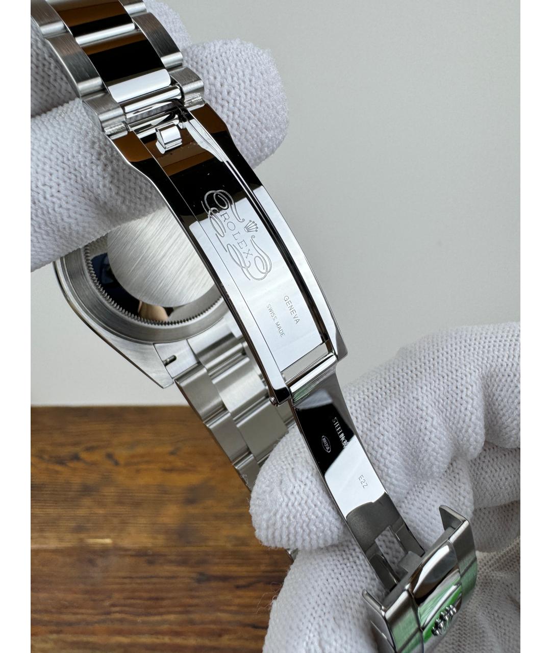ROLEX Темно-синие часы из белого золота, фото 9