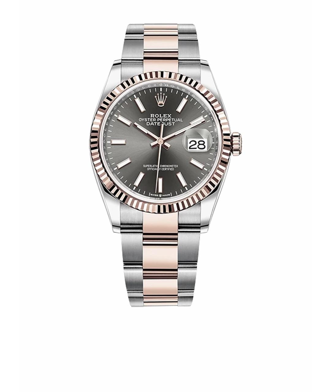 ROLEX Серые часы из розового золота, фото 1