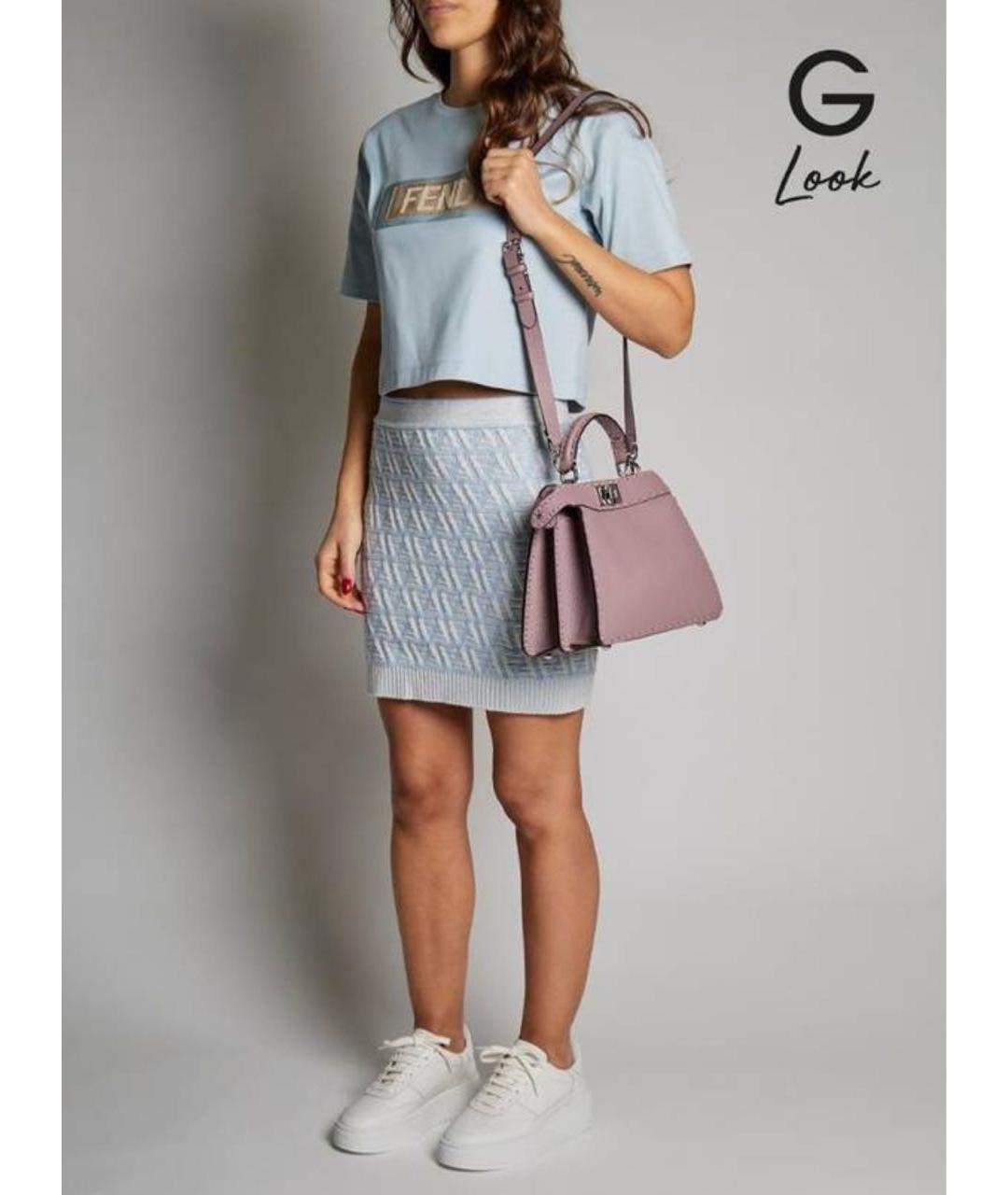 FENDI Розовая кожаная сумка тоут, фото 6