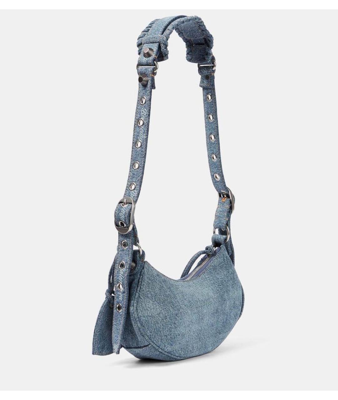 BALENCIAGA Голубая деним сумка через плечо, фото 2