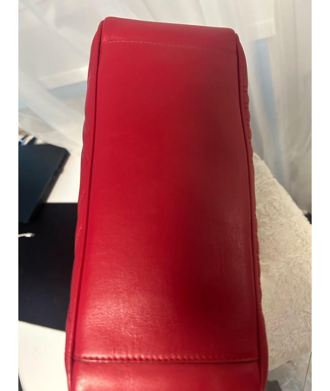 GUCCI Красная кожаная сумка с короткими ручками, фото 5