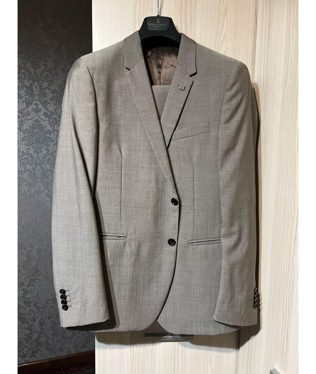 TRUSSARDI Коричневый классический костюм, фото 9
