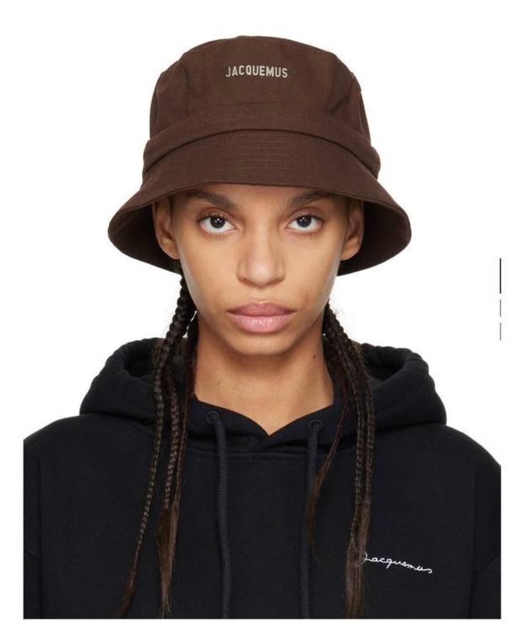 JACQUEMUS Коричневая хлопковая панама, фото 6