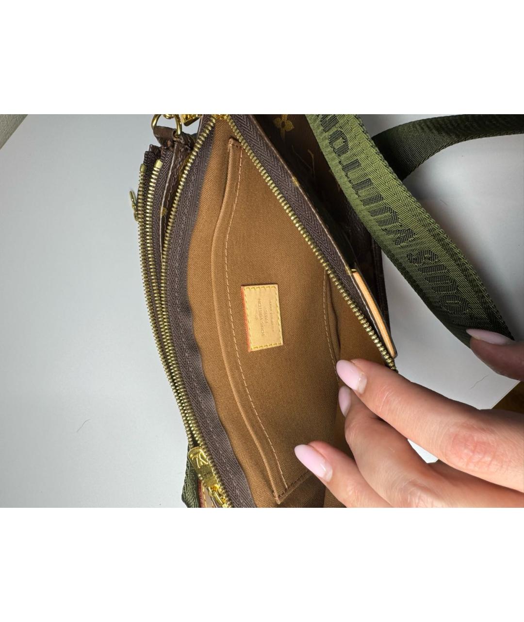 LOUIS VUITTON Коричневая кожаная сумка через плечо, фото 4