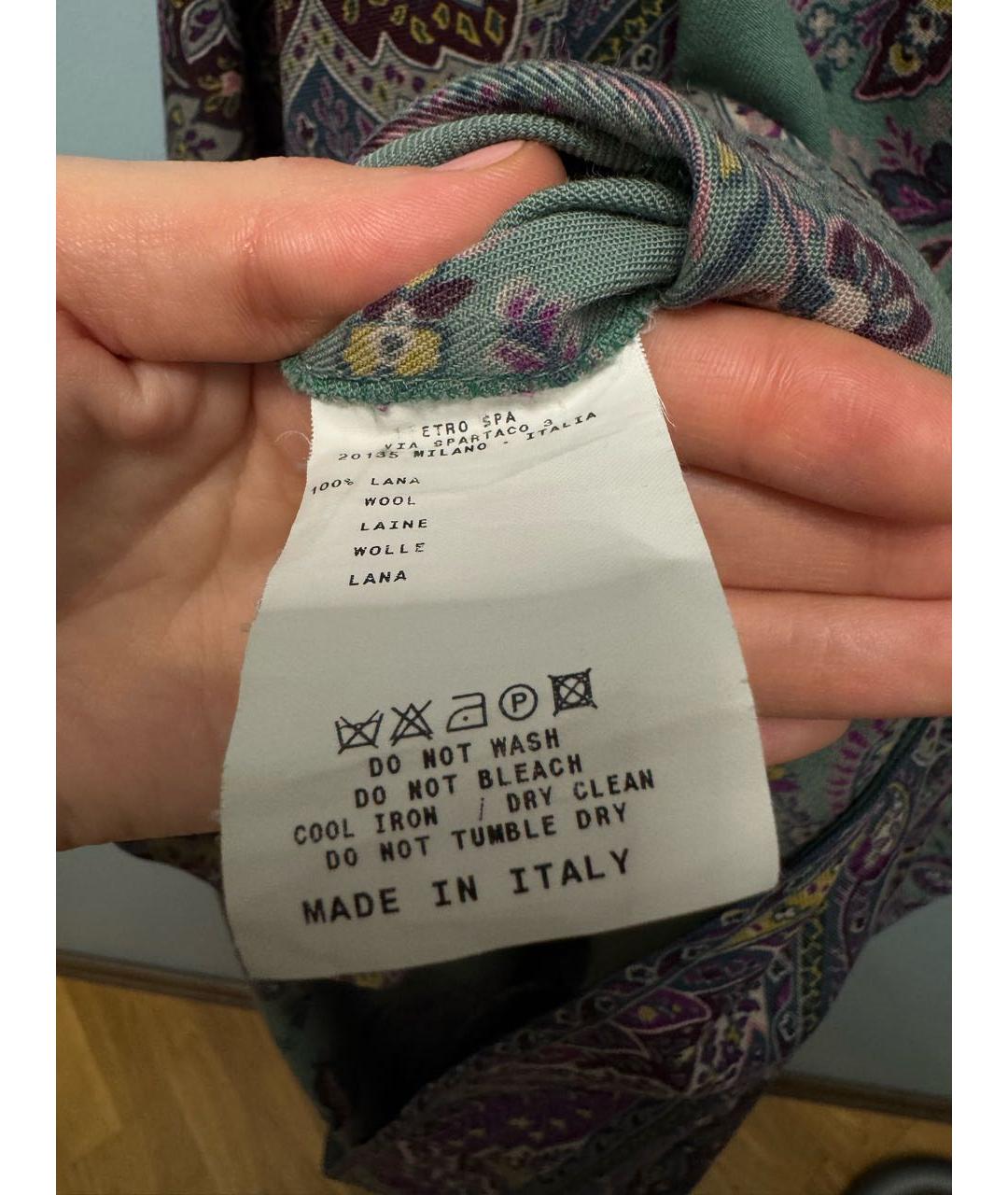 ETRO Мульти шерстяное повседневное платье, фото 8