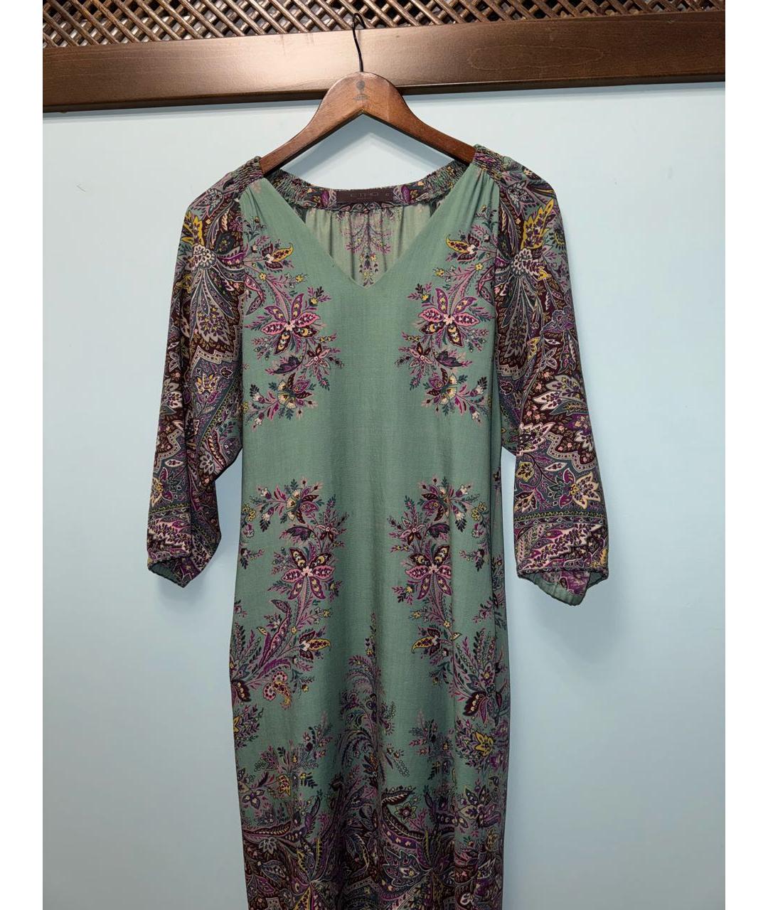 ETRO Мульти шерстяное повседневное платье, фото 2