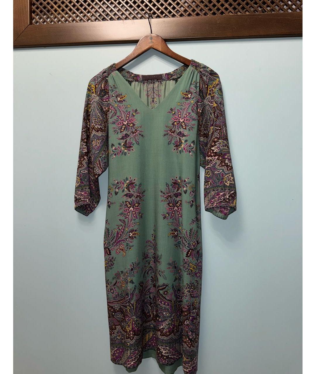 ETRO Мульти шерстяное повседневное платье, фото 9