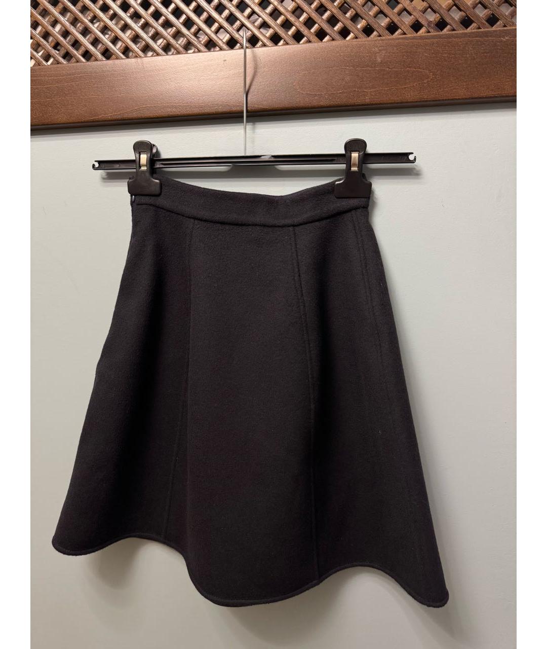 ERMANNO SCERVINO Черная шерстяная юбка мини, фото 3