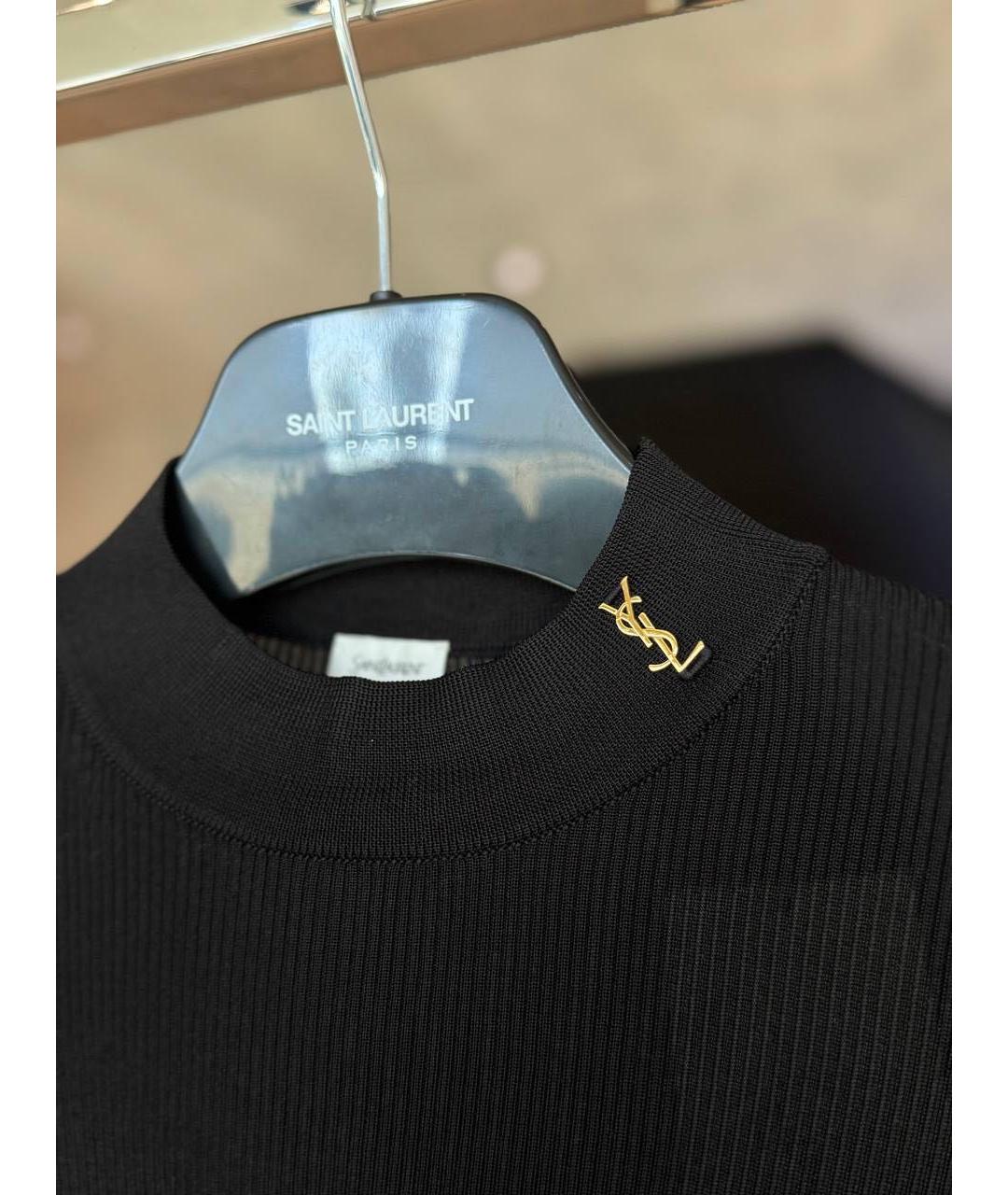 SAINT LAURENT Черная шелковая водолазка, фото 3