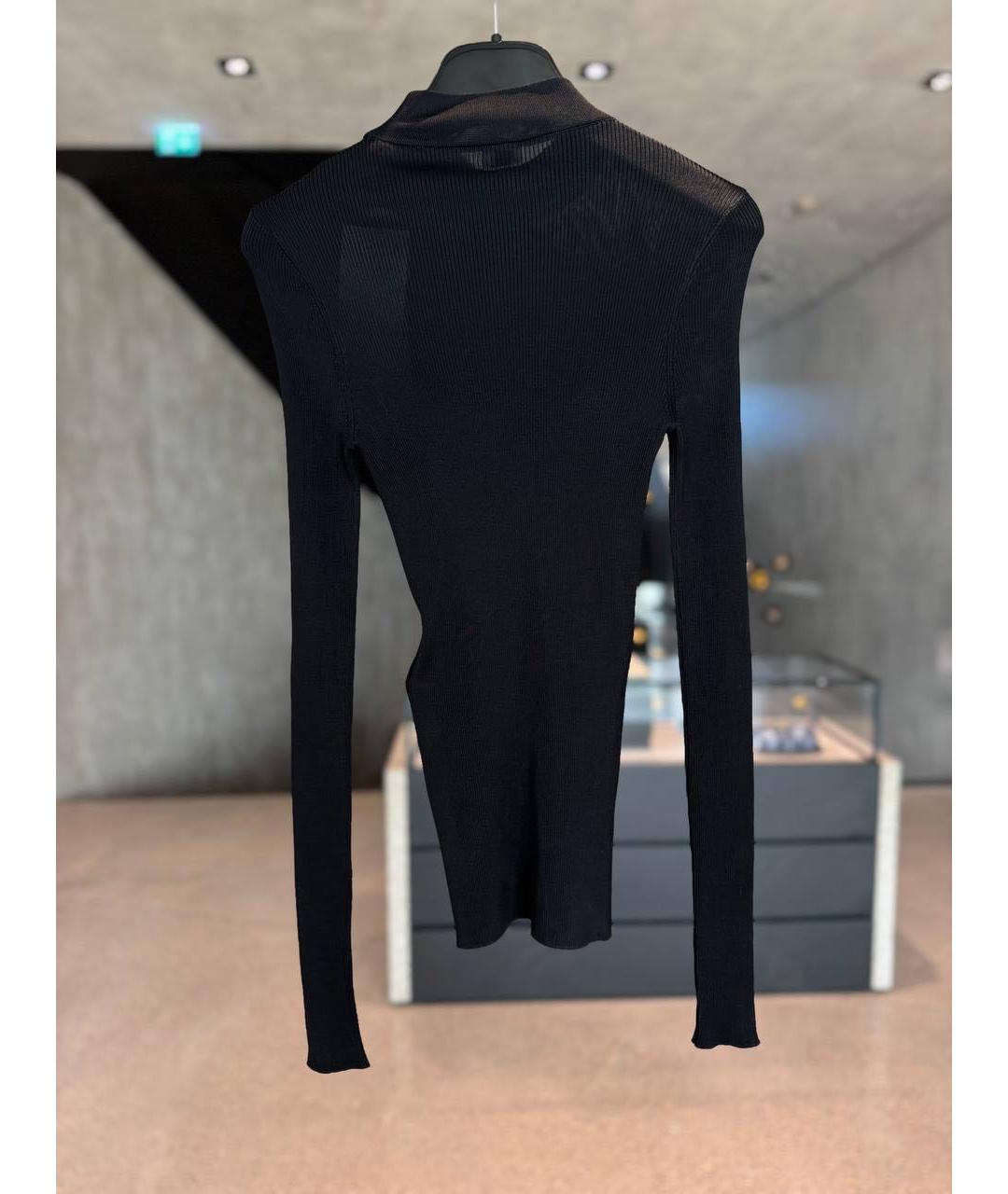SAINT LAURENT Черная шелковая водолазка, фото 2