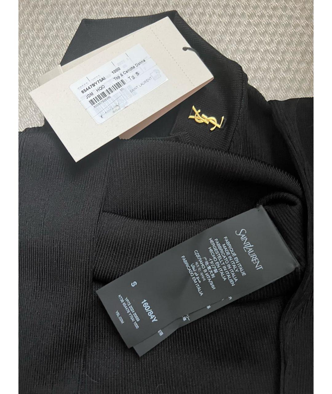 SAINT LAURENT Черная шелковая водолазка, фото 8