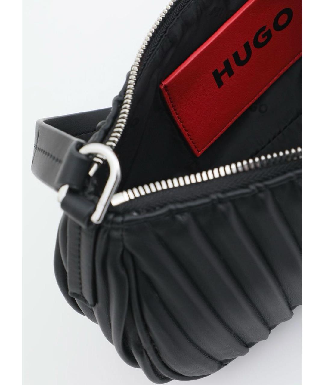 HUGO BOSS Черная тканевая сумка с короткими ручками, фото 4