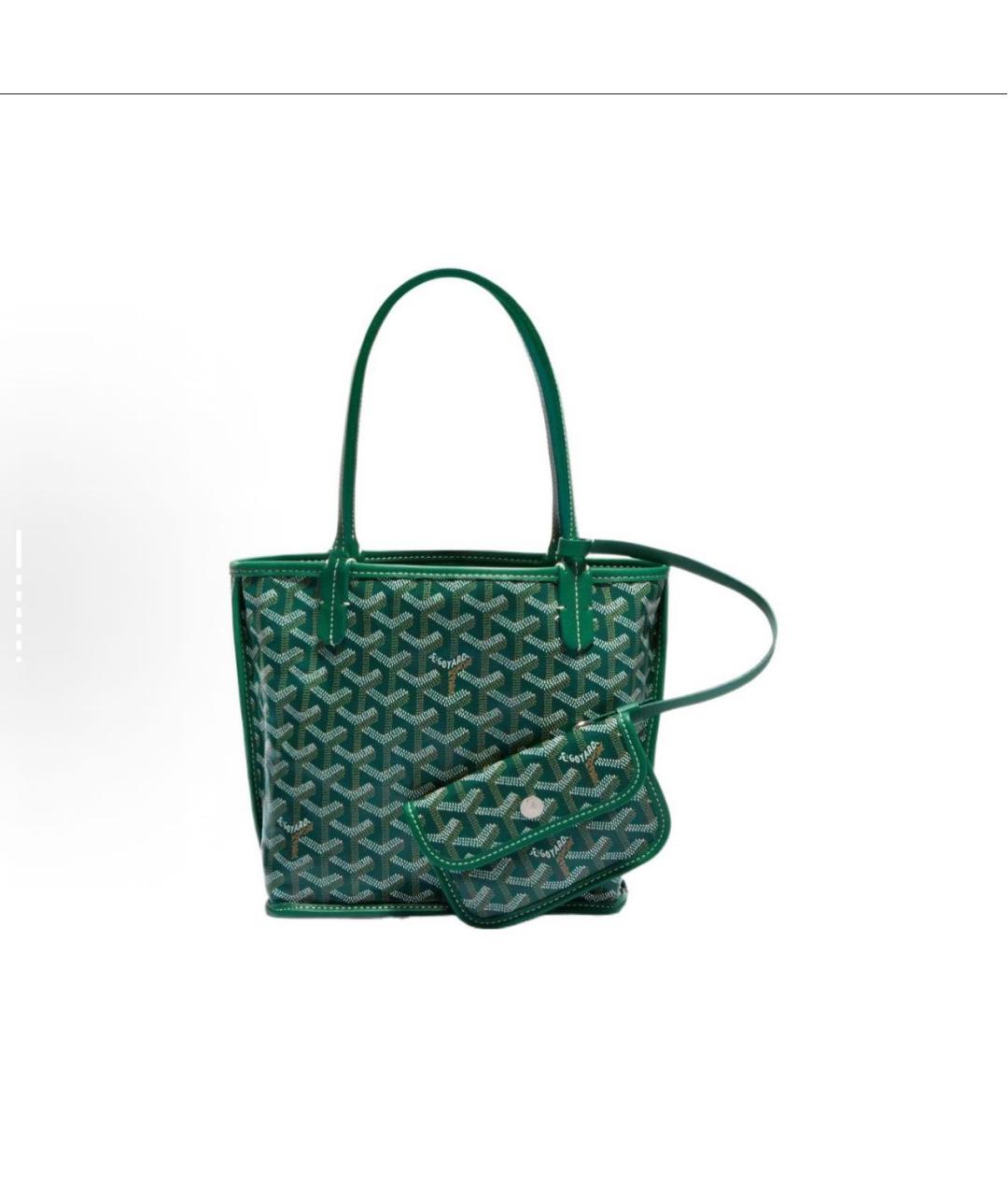 GOYARD Зеленая сумка тоут, фото 2