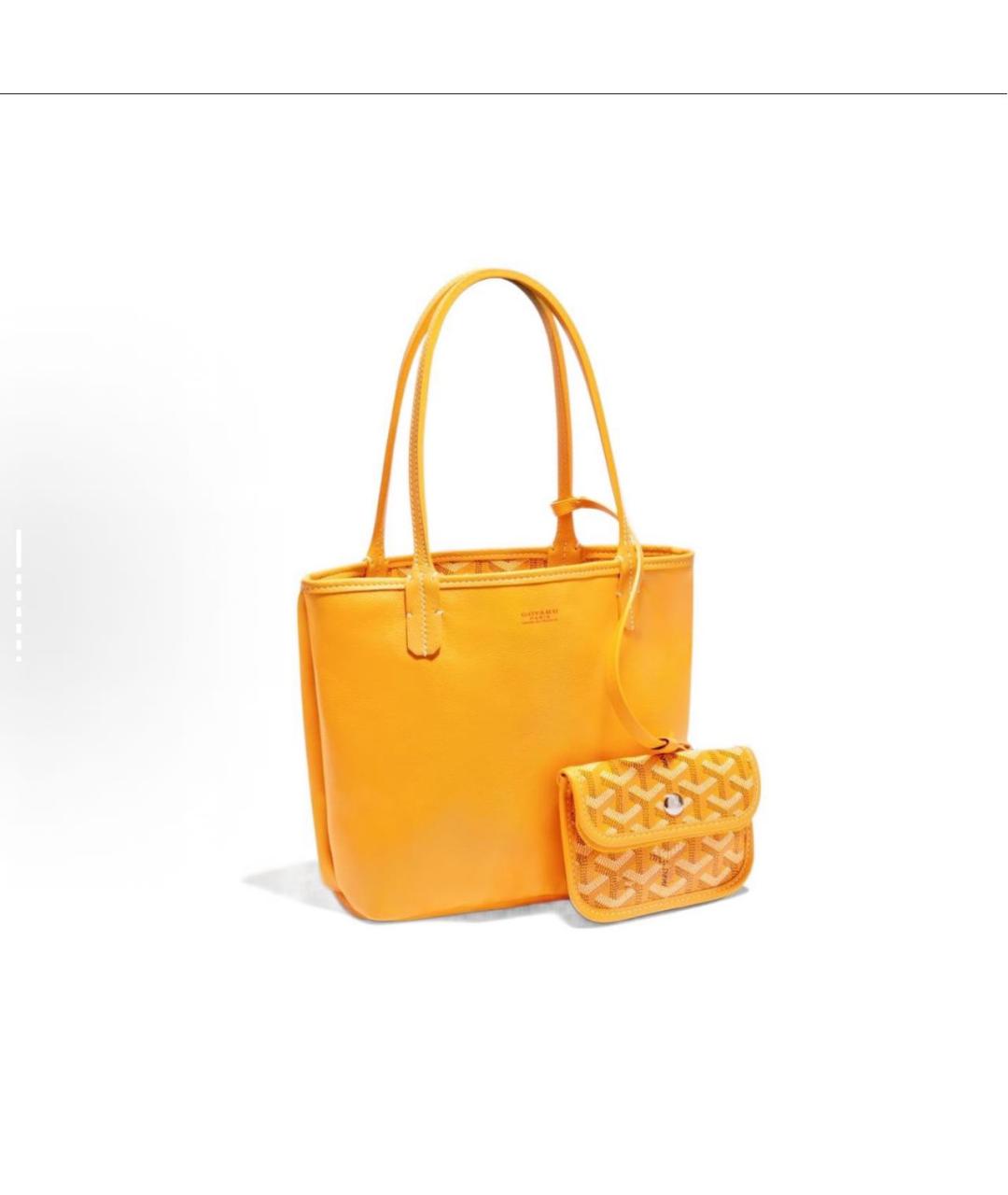 GOYARD Желтая сумка тоут, фото 6