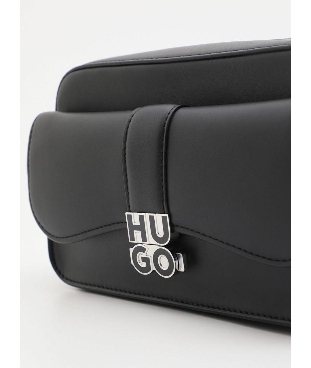 HUGO BOSS Черная тканевая сумка через плечо, фото 3