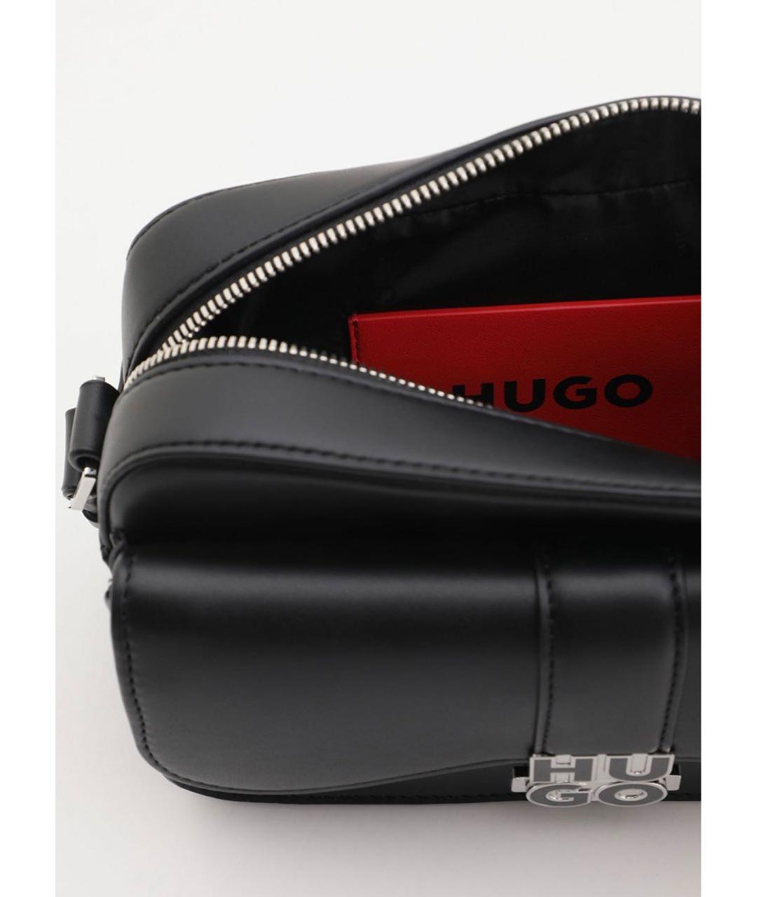 HUGO BOSS Черная тканевая сумка через плечо, фото 4