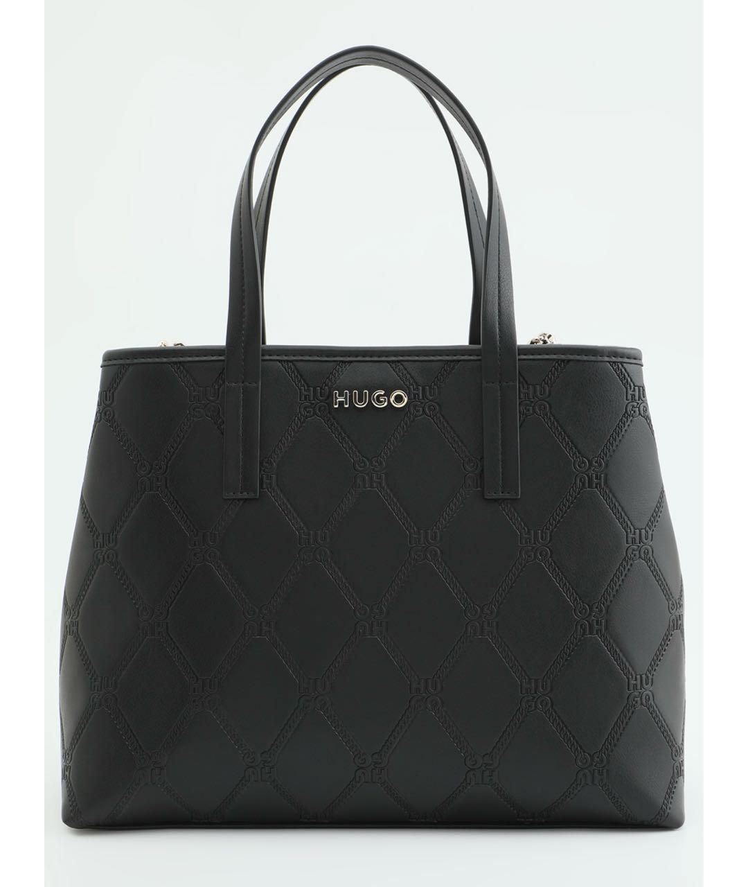 HUGO BOSS Черная тканевая сумка тоут, фото 6
