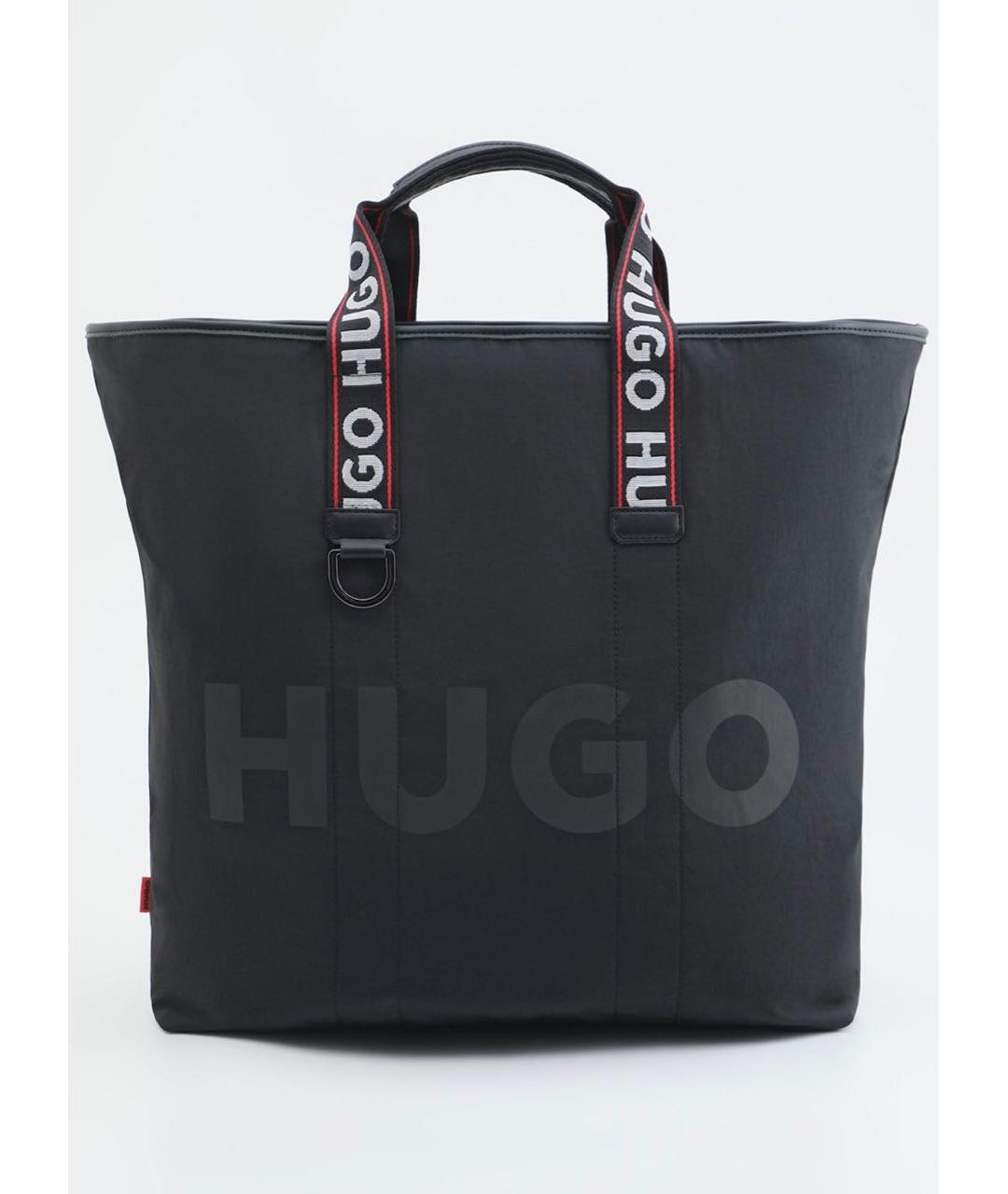 HUGO BOSS Черная тканевая сумка тоут, фото 6