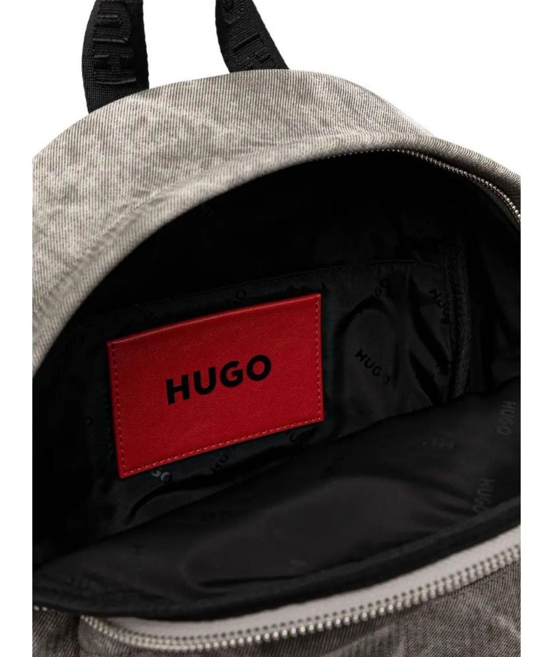 HUGO BOSS Серый тканевый рюкзак, фото 5