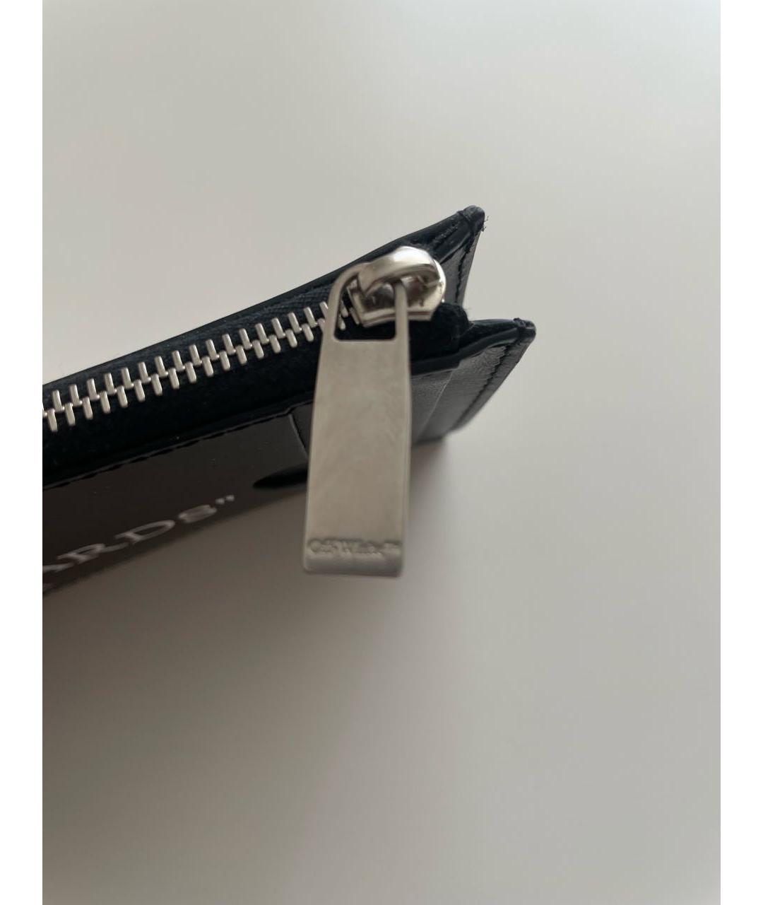OFF-WHITE Черный кожаный кошелек, фото 3