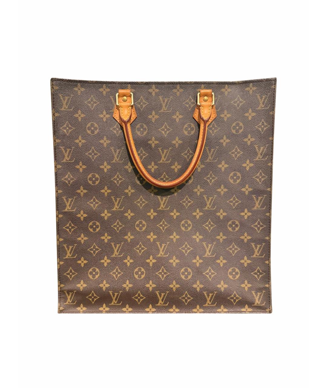 LOUIS VUITTON Коричневая кожаная сумка тоут, фото 1