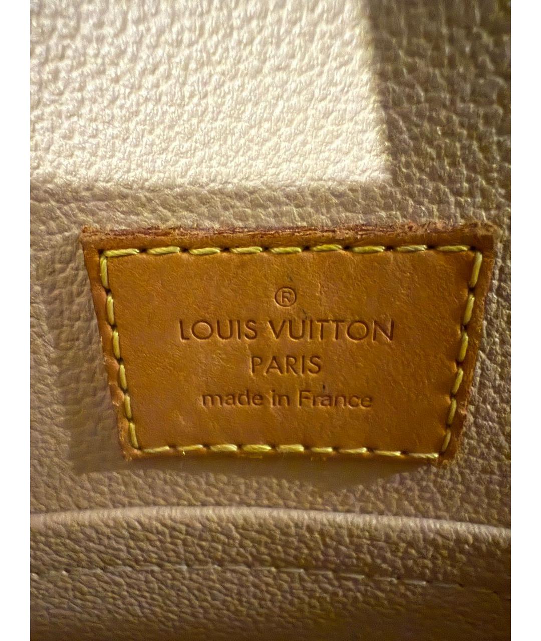 LOUIS VUITTON Коричневая кожаная сумка тоут, фото 4