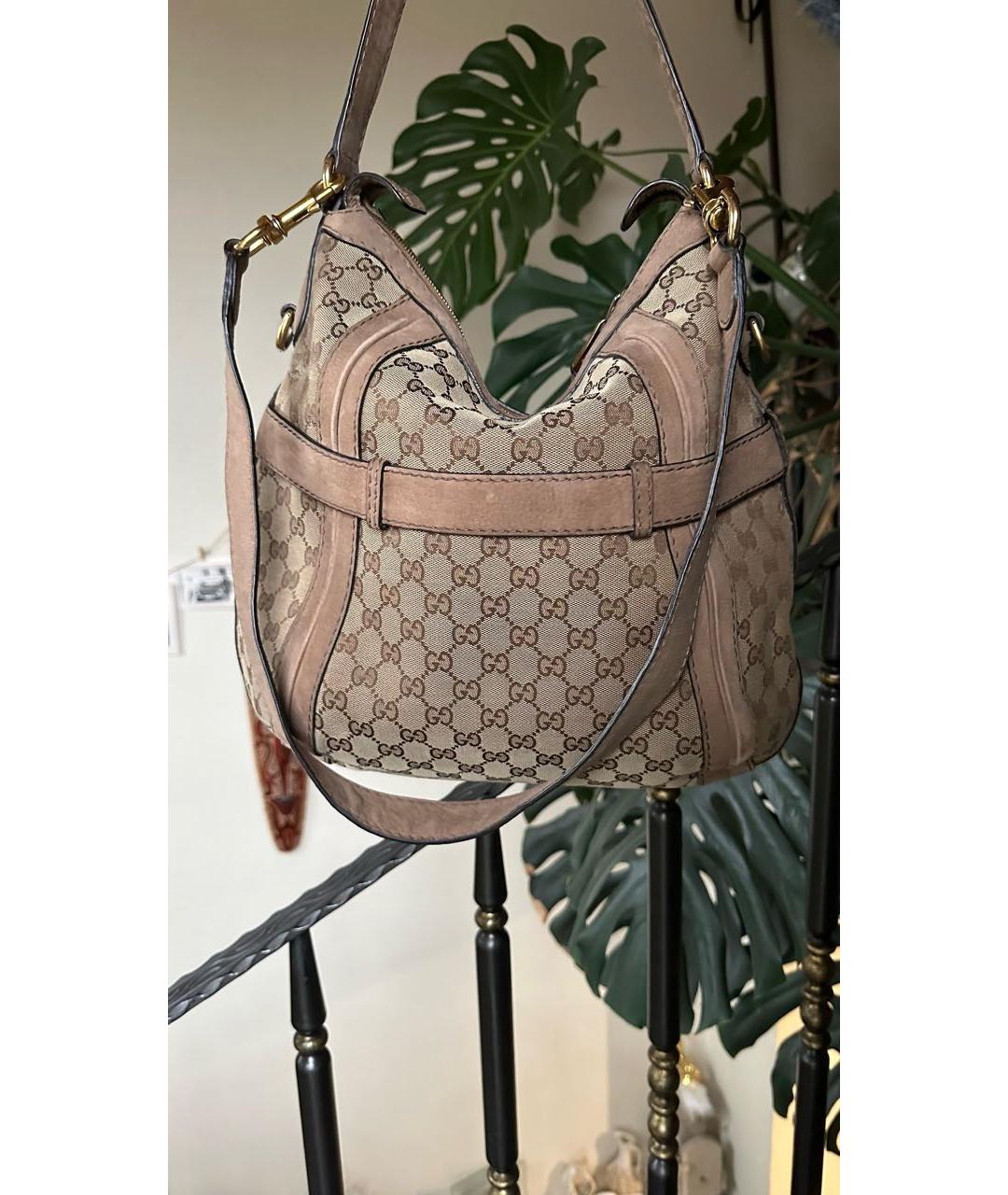 GUCCI Коричневая кожаная сумка тоут, фото 3