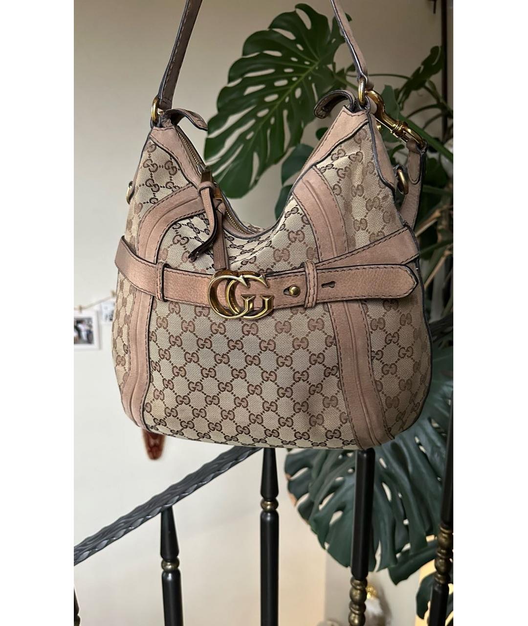 GUCCI Коричневая кожаная сумка тоут, фото 9