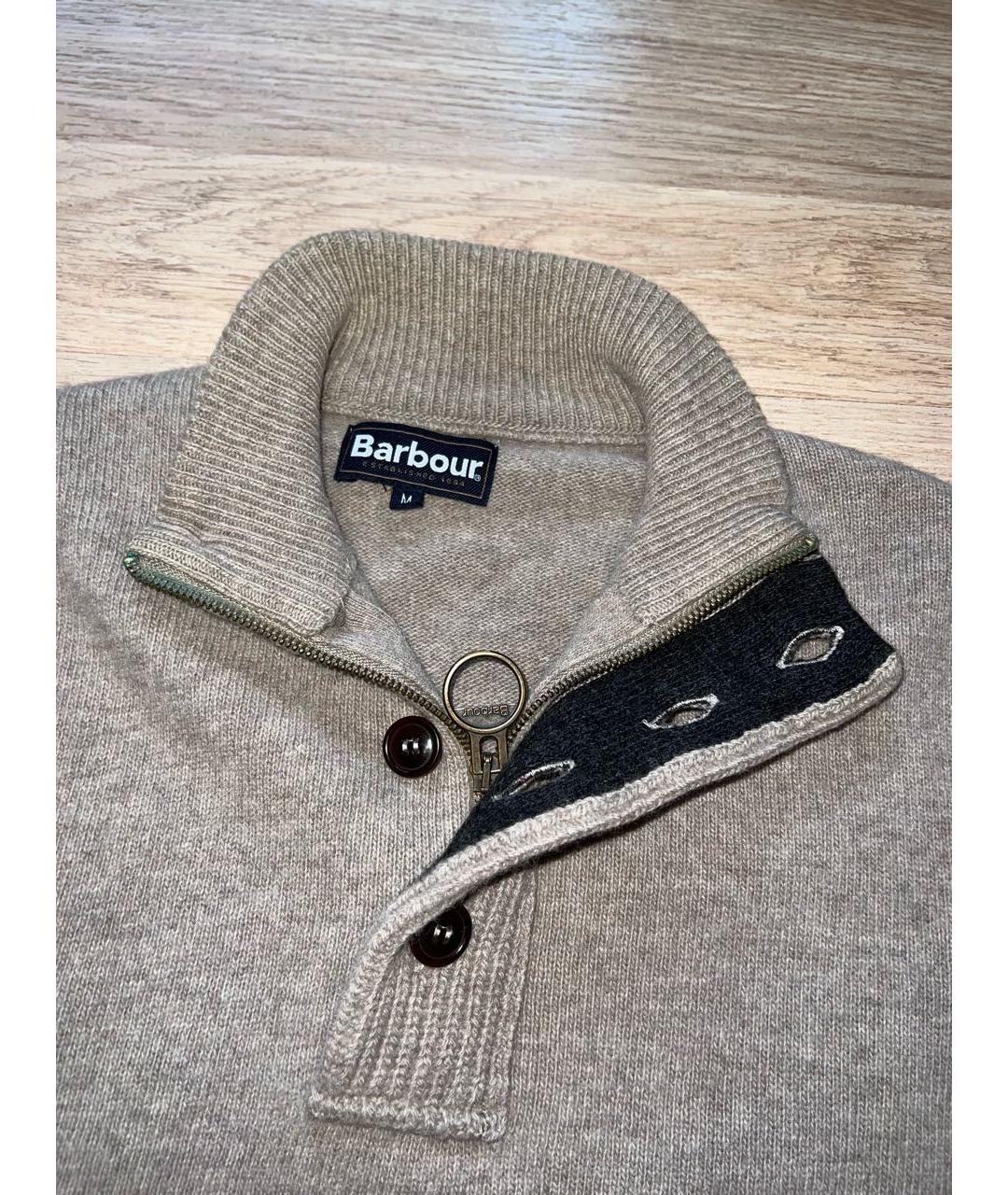 BARBOUR Бежевый кашемировый джемпер / свитер, фото 3