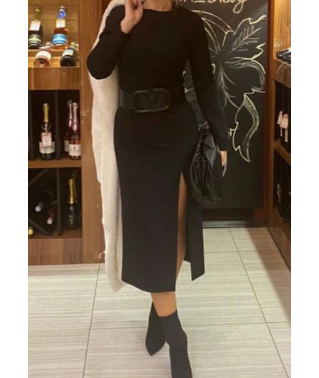 VALENTINO Черное коктейльное платье, фото 3