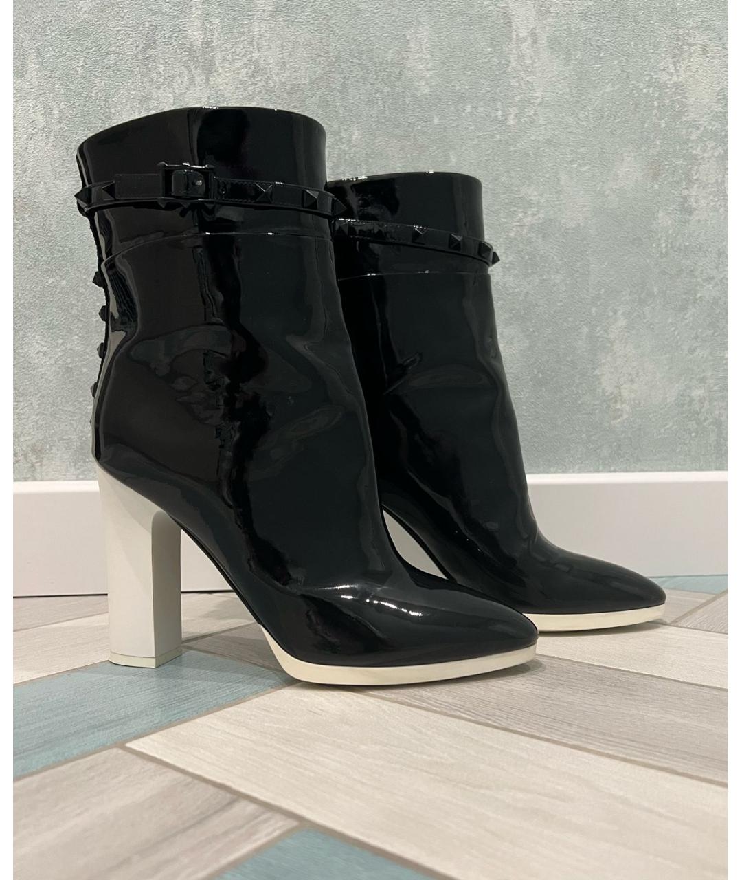 VALENTINO Черные ботильоны из лакированной кожи, фото 9